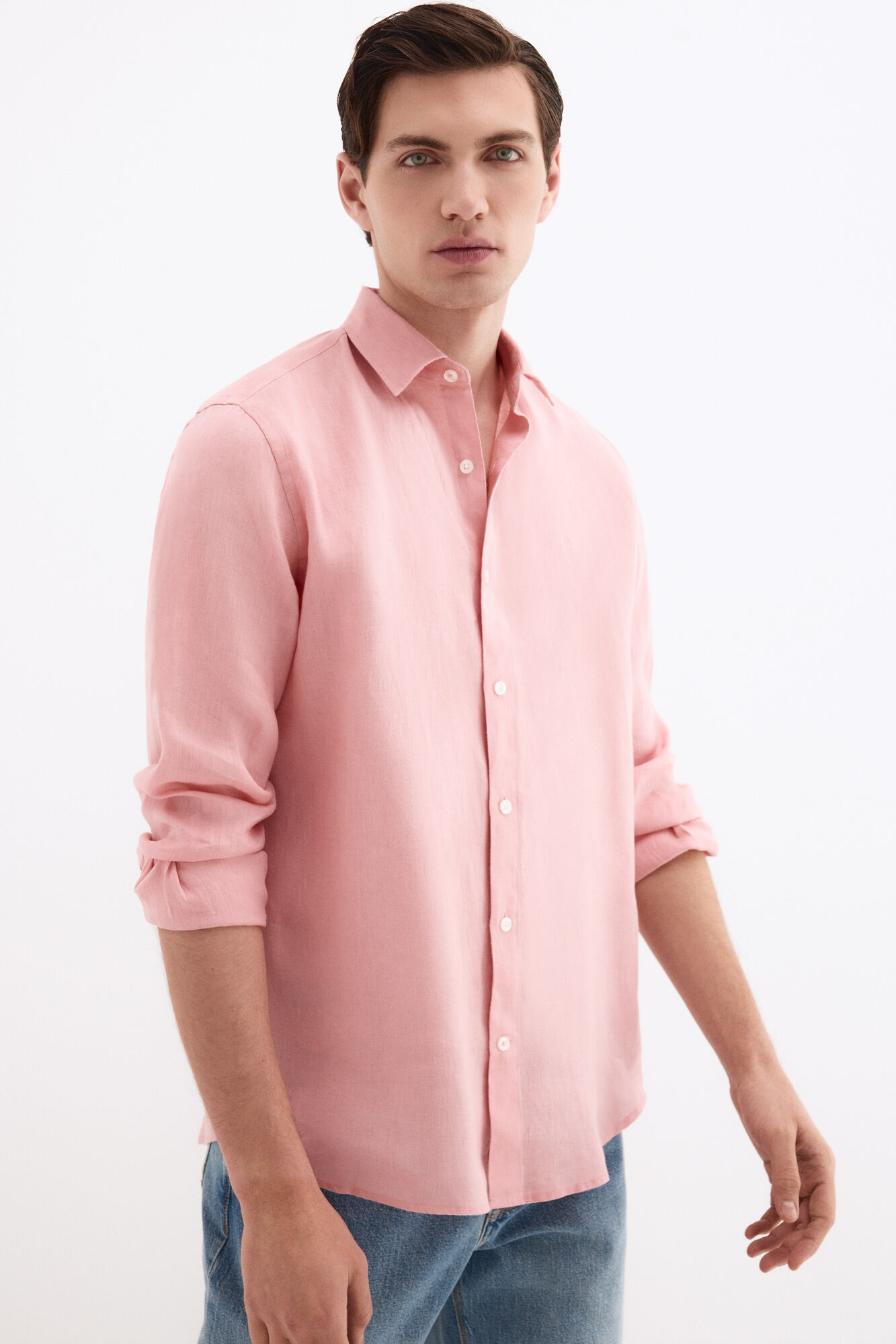 Pedro del Hierro Plain linen shirt