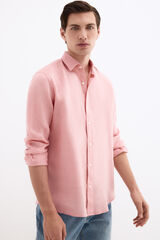 Pedro del Hierro Plain linen shirt Coral