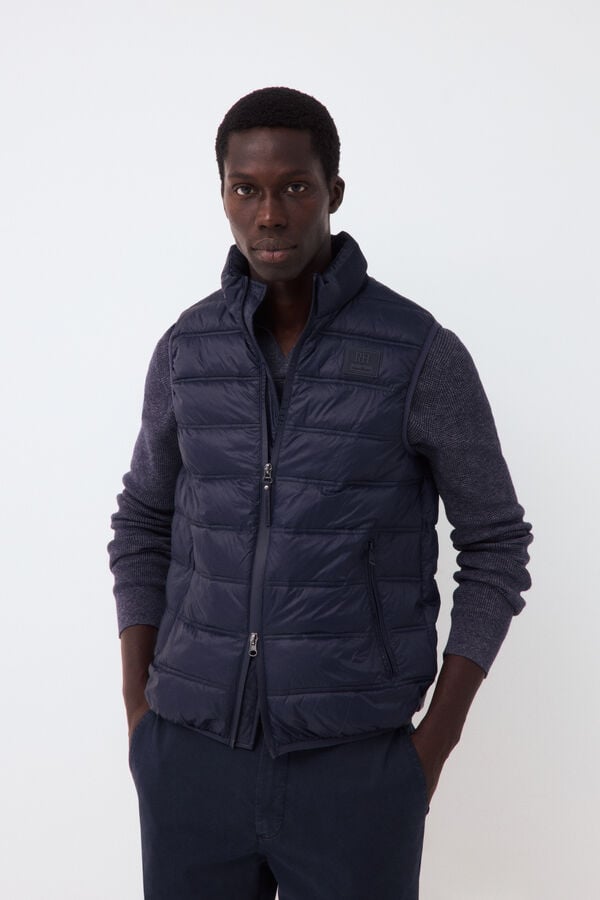 Pedro del Hierro Ultralight puffer gilet Blue