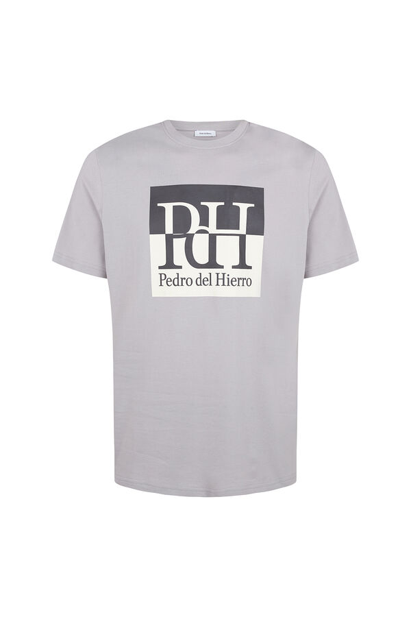 Pedro del Hierro T-shirt com logo grande Cizento