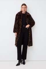 Pedro del Hierro Faux fur coat Brown