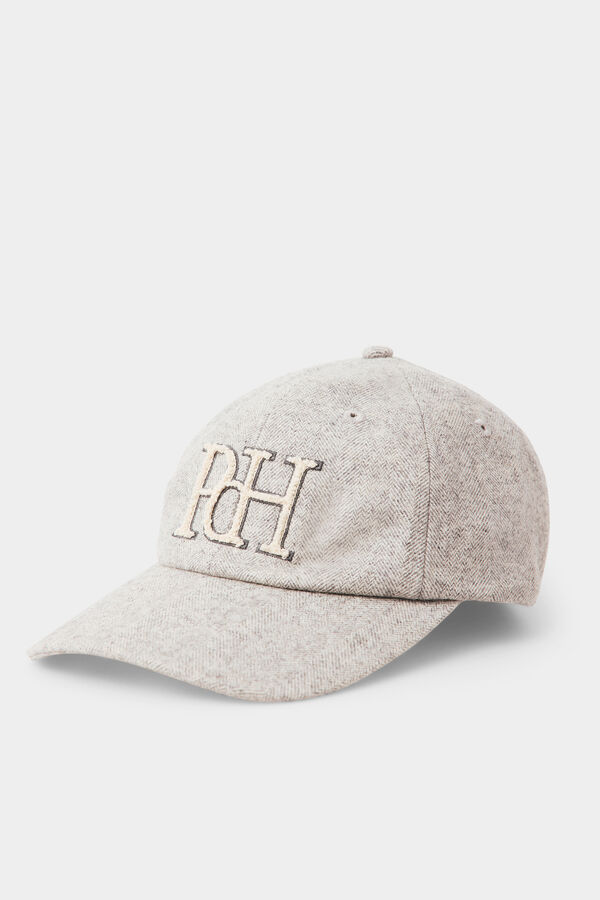 Pedro del Hierro Herringbone logo beanie Grey