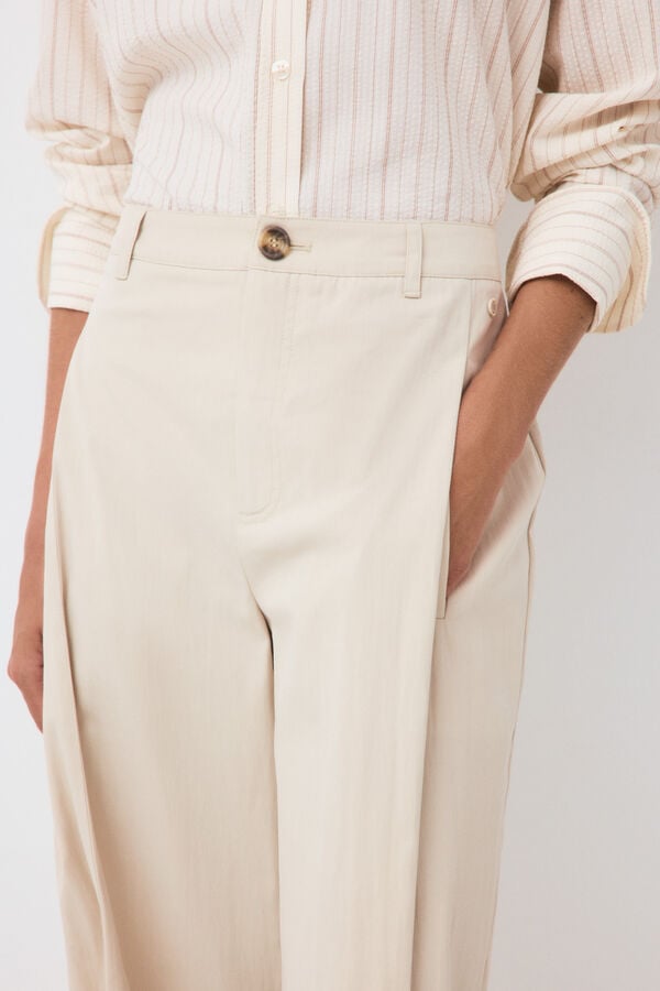 Pedro del Hierro Ecru casual trousers Ecru