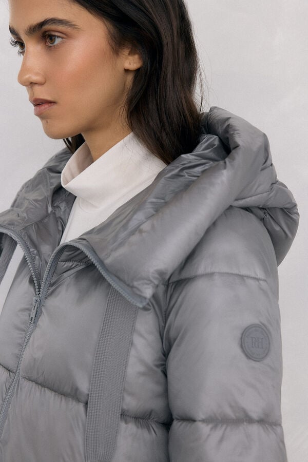 Pedro del Hierro Short hooded parka Grey