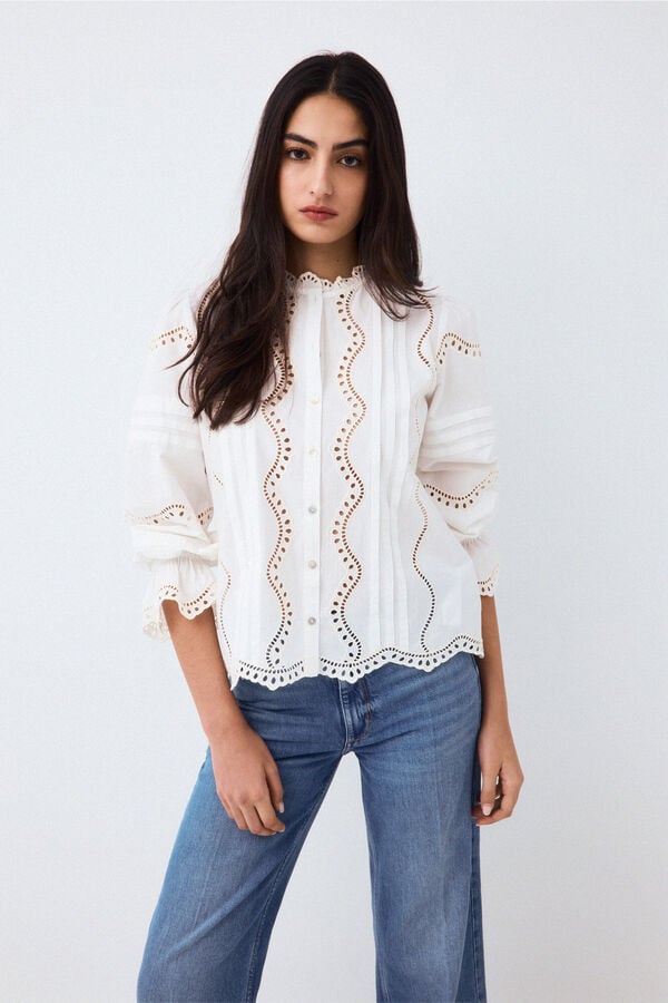 Pedro del Hierro Embroidered blouse White