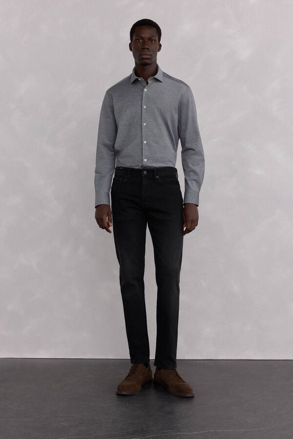 Pedro del Hierro jersey-knit knit shirt Grey