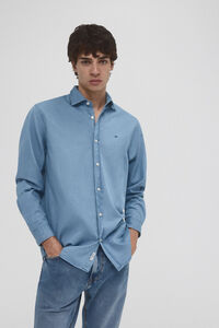 Pedro del Hierro Italian fabric denim shirt Blue