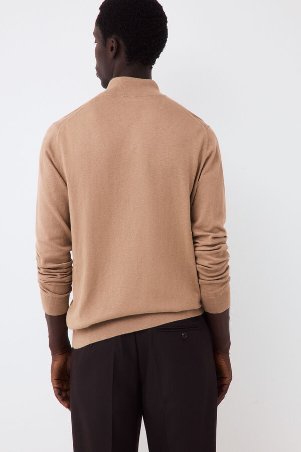 Pedro del Hierro Premium cotton silk cashmere knit jumper Beige