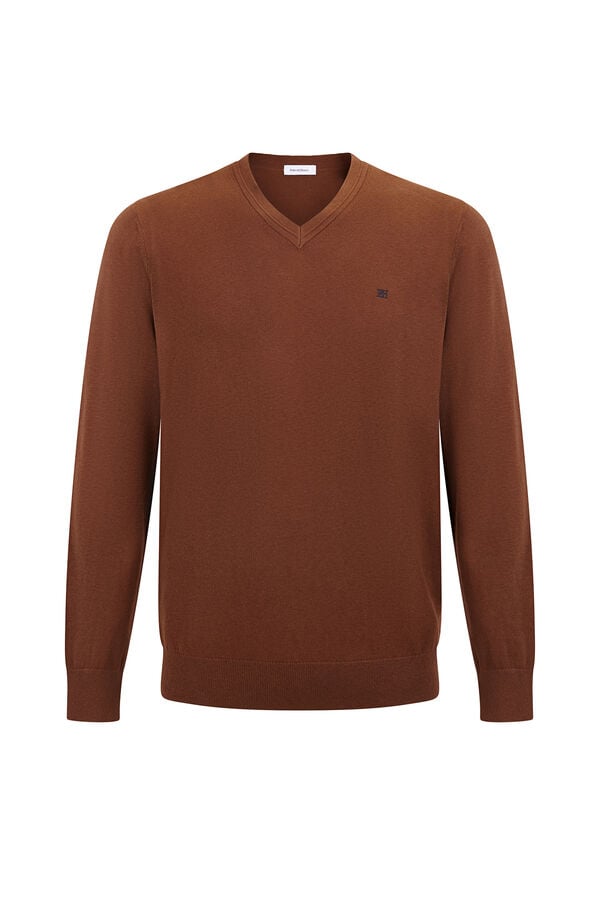 Pedro del Hierro V-neck jumper Brown