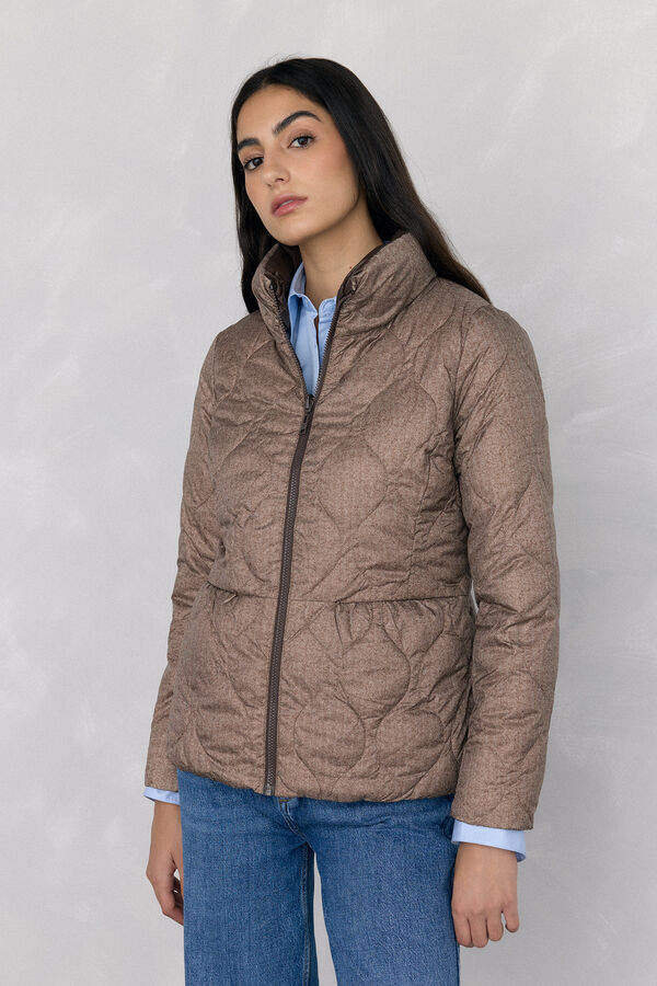 Pedro del Hierro Printed ultralight reversible jacket Grey