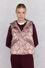 Pedro del Hierro Quilted hooded gilet Pink