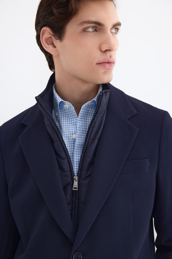 Pedro del Hierro Jersey-knit with lining blazer Blue