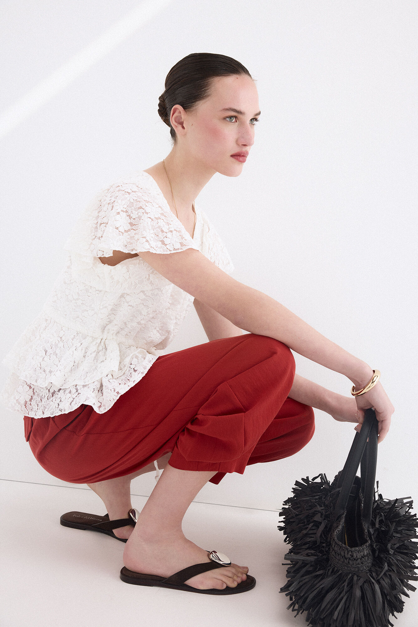 Pedro del Hierro Textured V-neck T-shirt