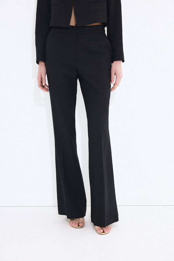 Pedro del Hierro Black flare trousers Black