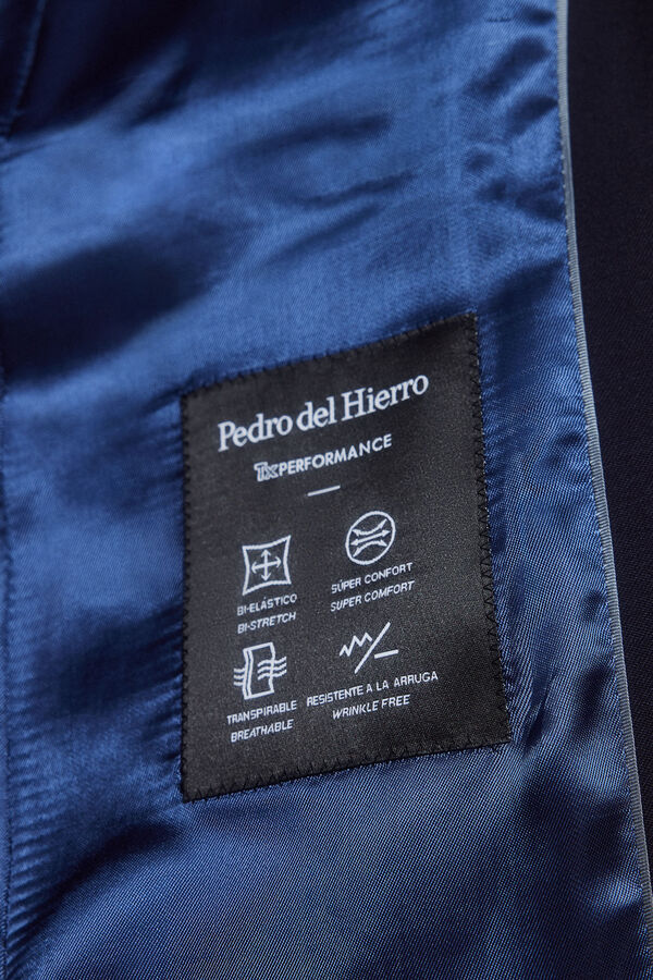 Pedro del Hierro Plain tailored bi-stretch blazer Blue