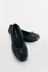 Pedro del Hierro Gathered ballerina with bow or tie Black