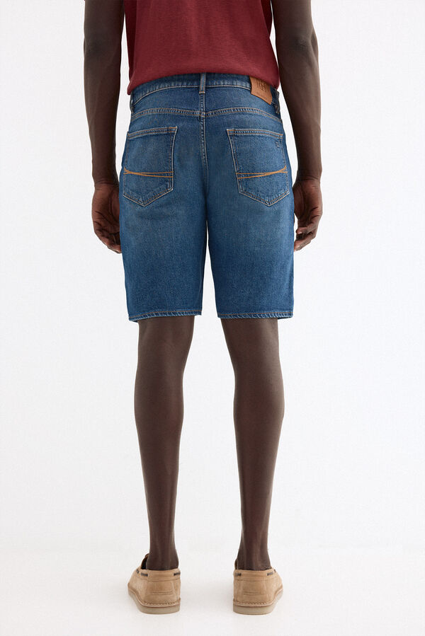 Pedro del Hierro Denim regular Bermuda shorts Blue