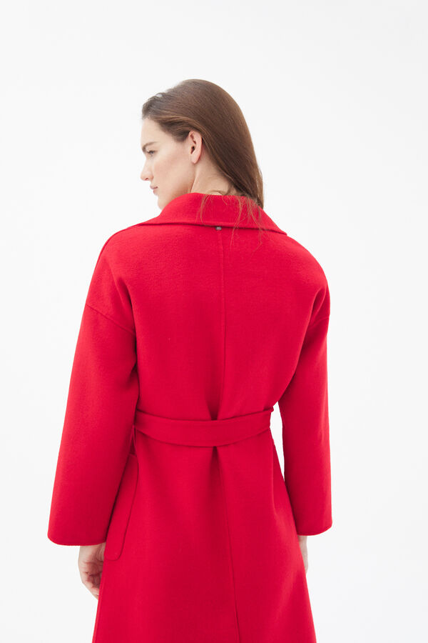 Pedro del Hierro Abrigo largo double-face Rojo