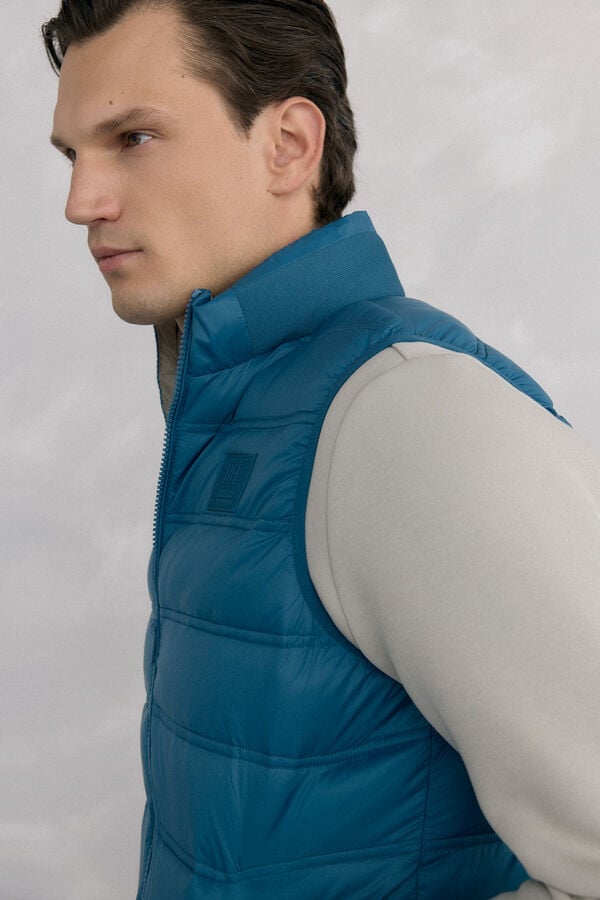Pedro del Hierro Ultralight puffer gilet Turquoise