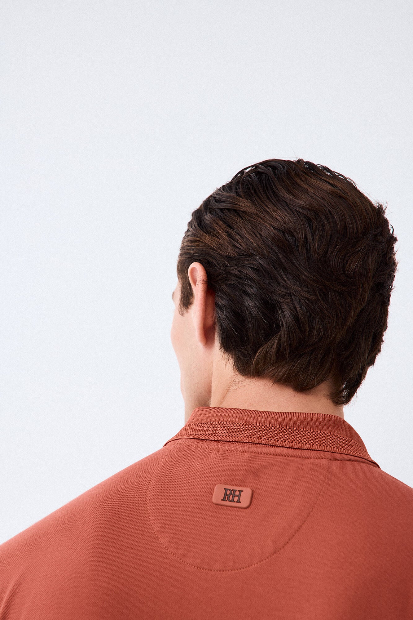 Pedro del Hierro Plain jacquard collar polo shirt