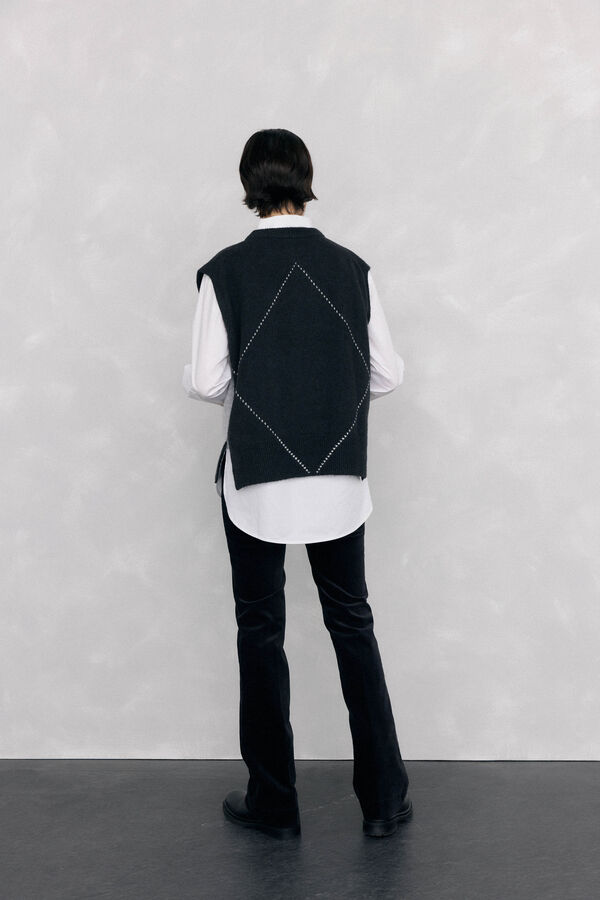 Pedro del Hierro velvet push-up flare pants Black