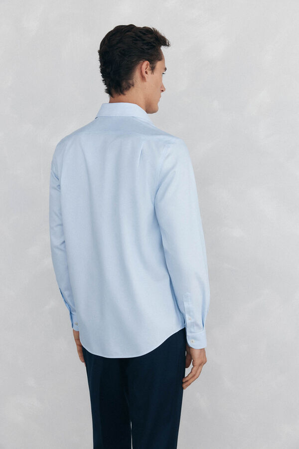 Pedro del Hierro Striped dress shirt, non-iron + anti-stain White