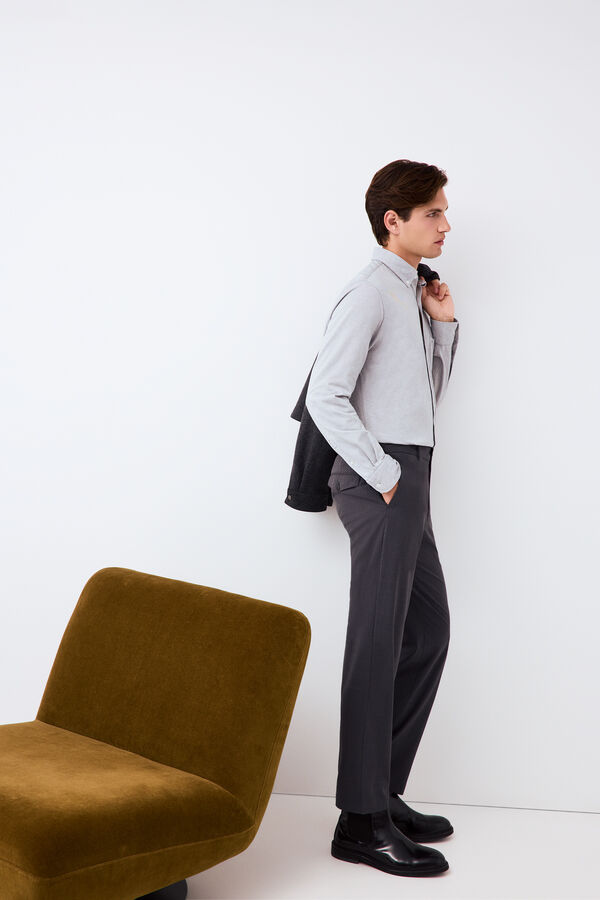 Pedro del Hierro Plain jersey-knit shirt Grey