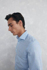 Pedro del Hierro Camisa às riscas non iron + antimanchas Azul