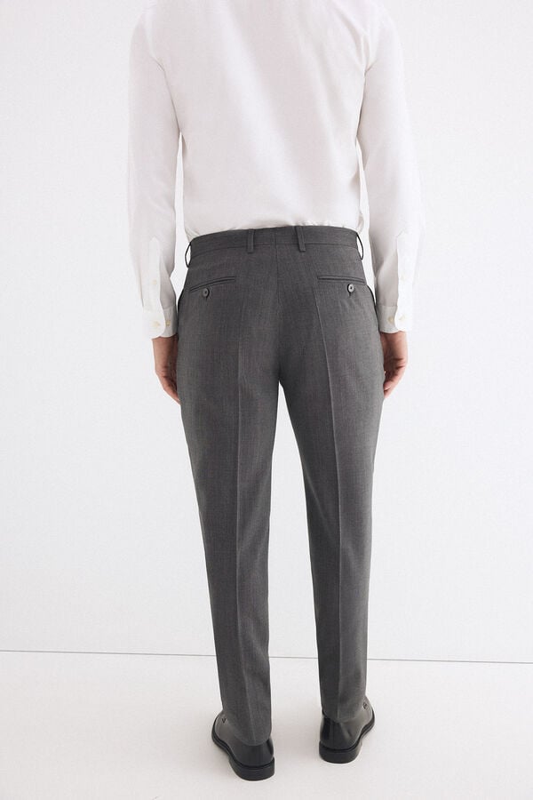Pedro del Hierro Canvas slim bi-stretch trousers Grey