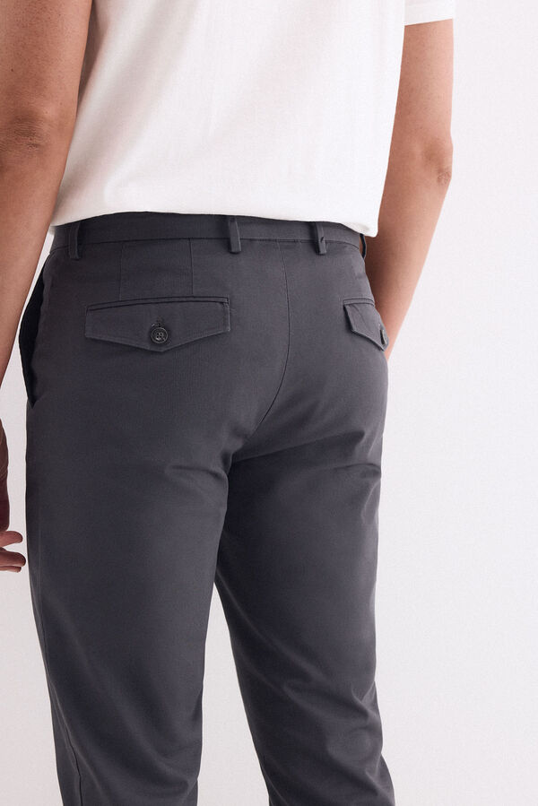Pedro del Hierro Printed slim fit chinos Grey