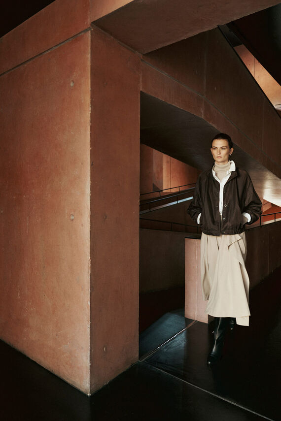 Chaqueta bomber marrón chocolate
