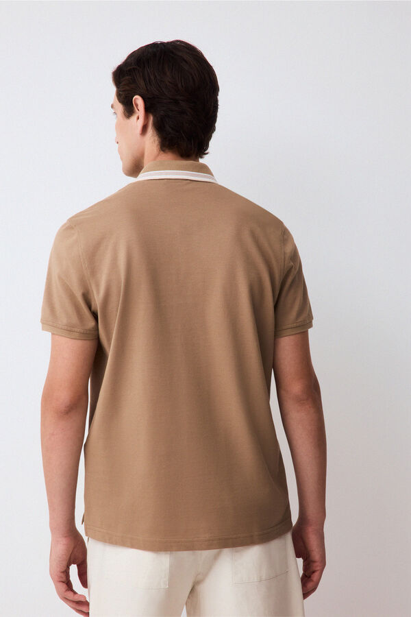 Pedro del Hierro Polo cuello fantas&iacute;a Beige