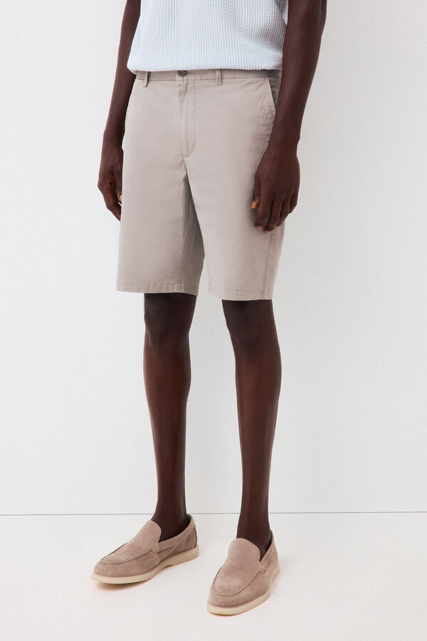 Pedro del Hierro Bermuda b&aacute;sica regular Cizento