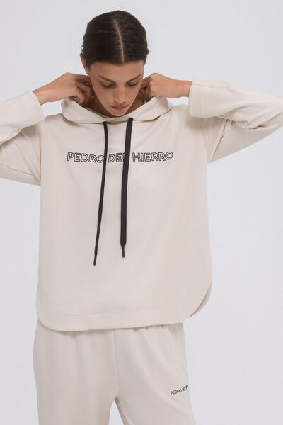 Pedro del Hierro PdH logo soft touch fabric sweatshirt Brown