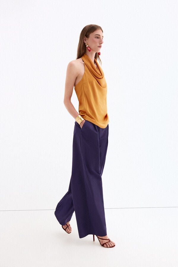 Pedro del Hierro Top halter desfile Amarelo