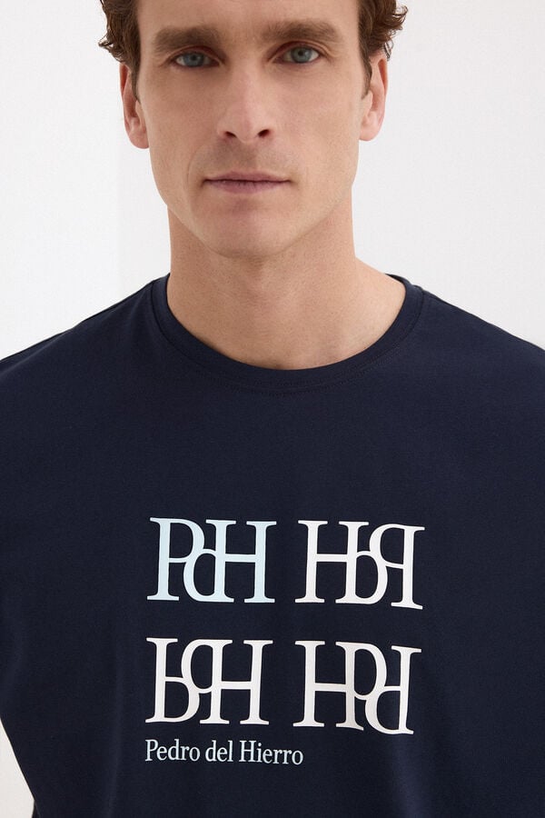 Pedro del Hierro Logo T-shirt Blue