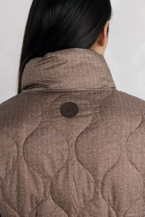Pedro del Hierro Printed ultralight reversible jacket Grey