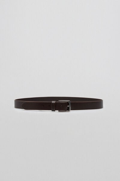 Pedro del Hierro Plain leather belt Brown