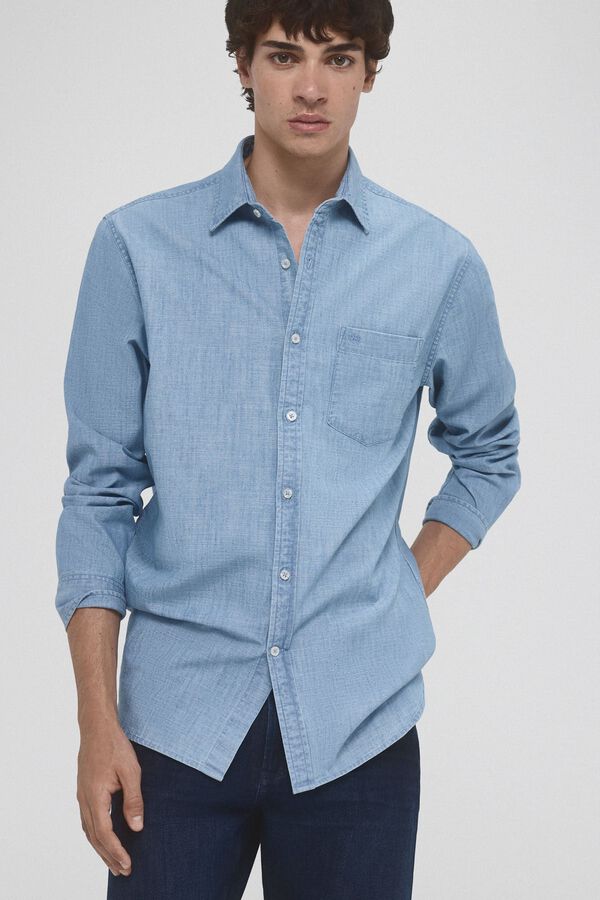 Pedro del Hierro camisa jeans índigo Azul