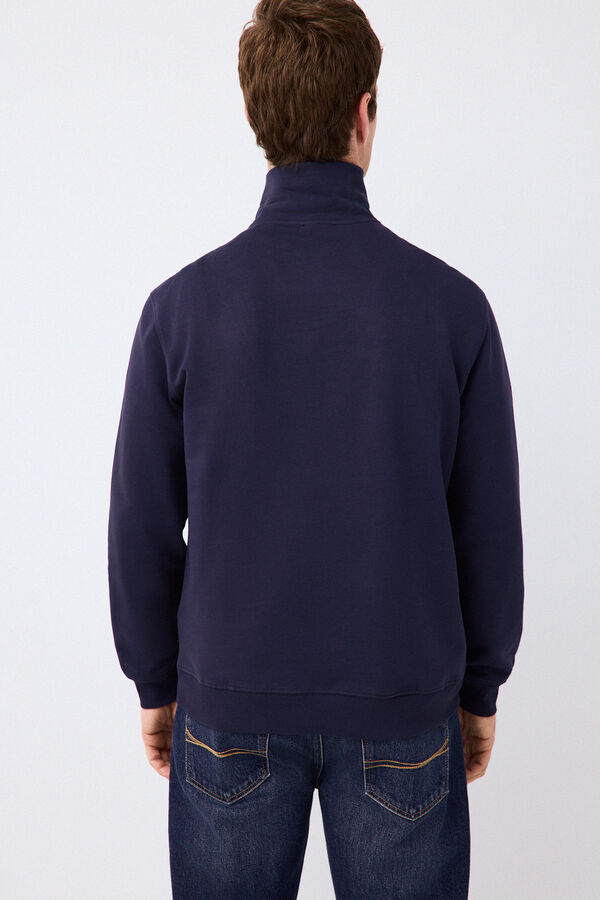 Pedro del Hierro Zip neck sweatshirt Blue