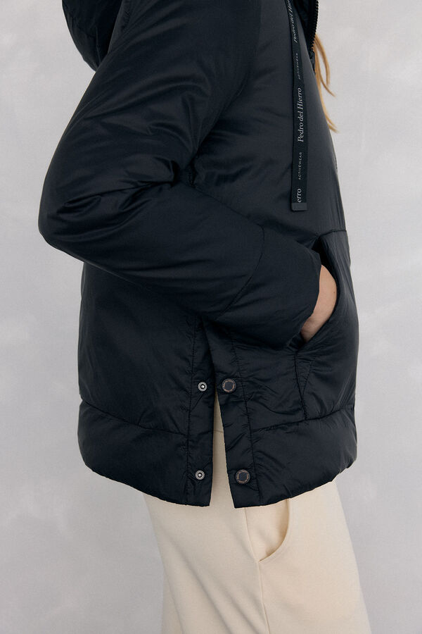 Pedro del Hierro Parka reversível capuz Preto