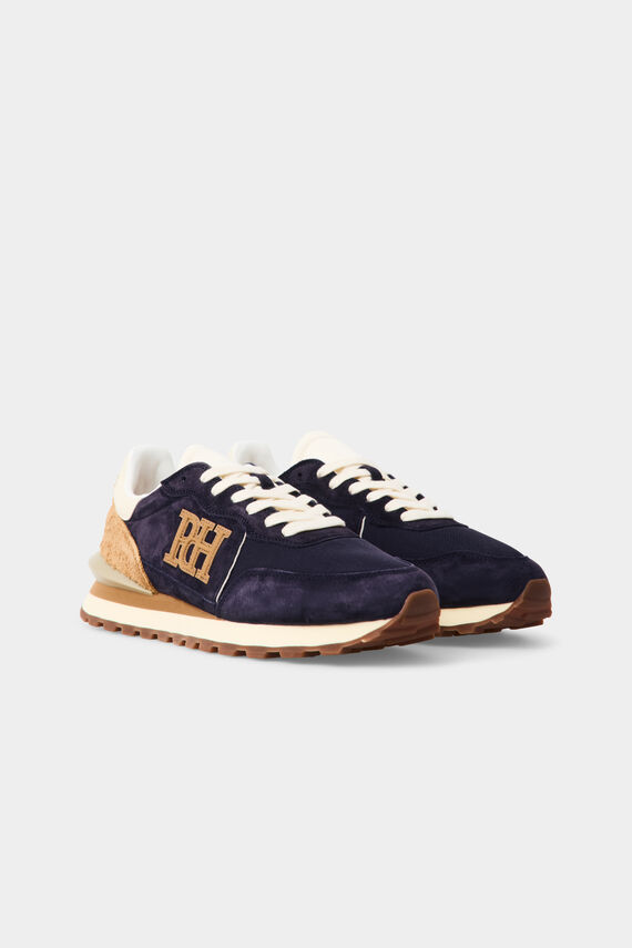 Zapatilla deportiva combinada piel