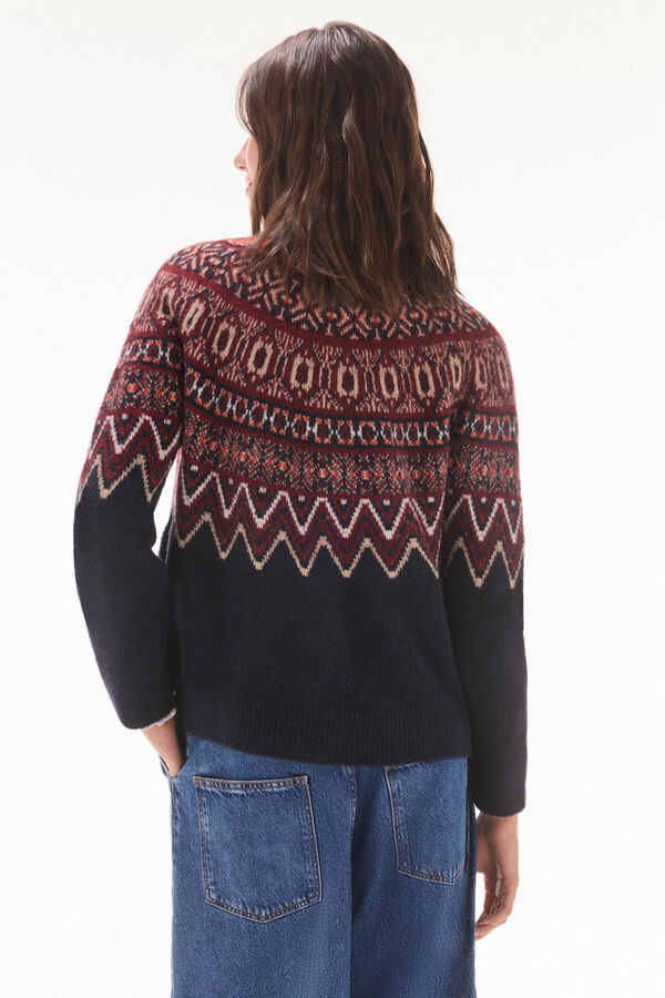 TFP by Tamara Falcó Multicoloured geometric jacquard jacket Blue