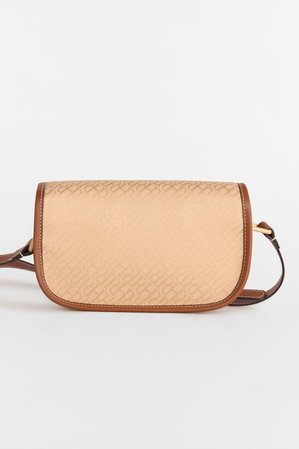 Pedro del Hierro Jacquard crossbody Beige