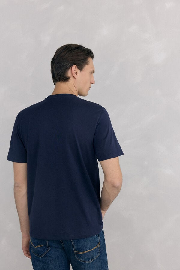 Pedro del Hierro Basic T-shirt Blue
