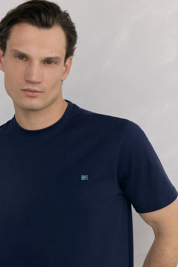 Pedro del Hierro Basic T-shirt Blue