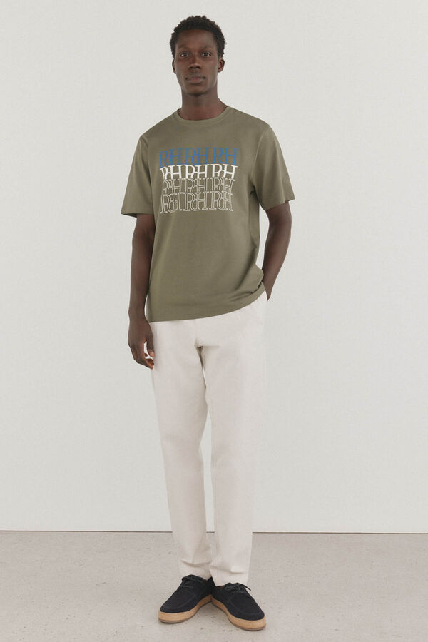 Pedro del Hierro Printed logo t-shirt Green