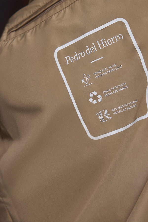 Pedro del Hierro Waterproof raincoat with detachable hood Beige