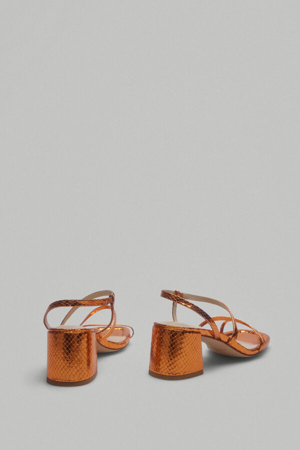 Pedro del Hierro Mid-heel multi strap sandals Orange