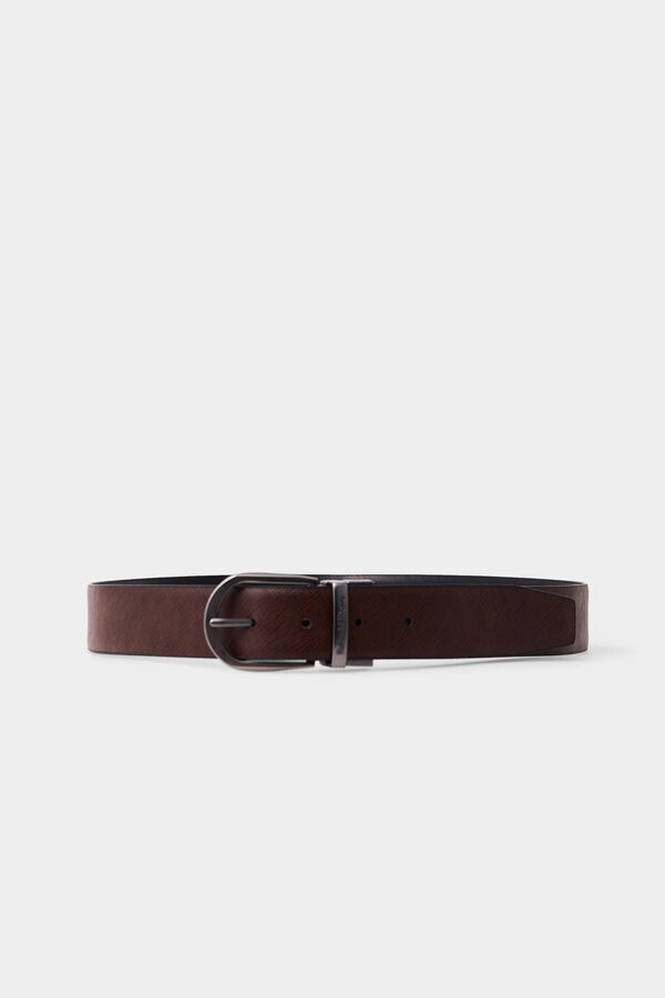 Pedro del Hierro Reversible leather dress belt Black